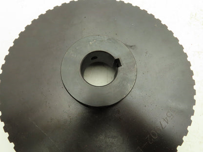 Timing Belt Pulley 0.5" Pitch 60 Tooth 1" W 1.5" Bore