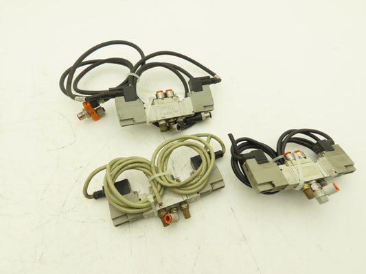 SMC SY5220-5D-N7T-F2 Pneumatically Actuated Dual Solenoid Valve 0.7MPa Lot of 3
