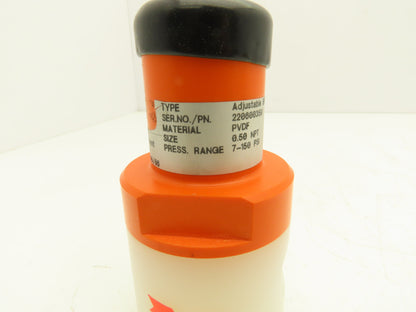 ProMinent BPV-DM Pneumatic Back Pressure Relief Valve 1/2" NPT 145 PSI