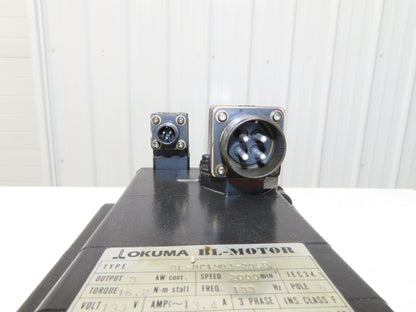 Okuma BL-MC150J-20SB AC Servo Motor 3kw 133V 2000rpm Encoder ER-J-7200D