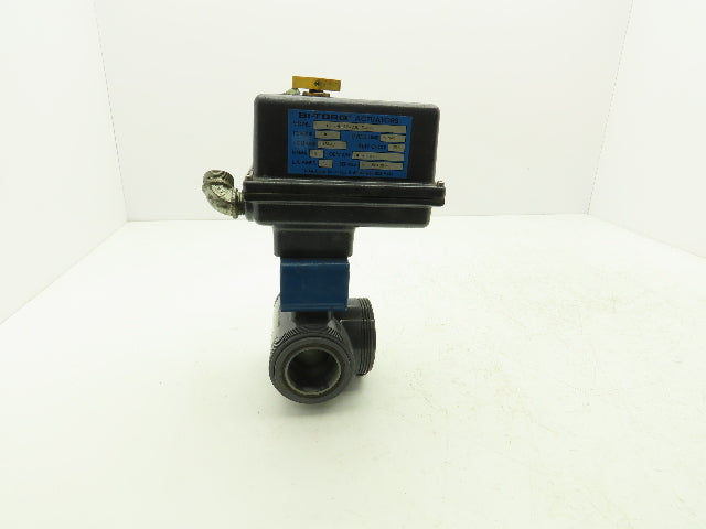 Bi-Torq 2" PVC Face Seal Ball Valve 3-Way 115VAC Actuator IC-3WL-15-200-E-A-4