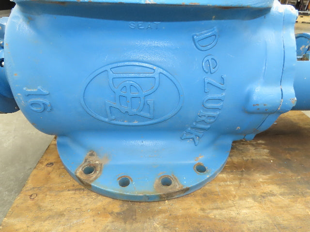 DeZurik 5-FV-156-89 Motorized Plug Valve 16" Flanged 2-Way 316 Stainless 275 CWP
