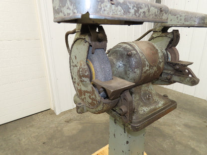 Delta Rockwell Bench Grinder 1960 Vintage Pedestal  1/2 HP 7" 3450 RPM 110V