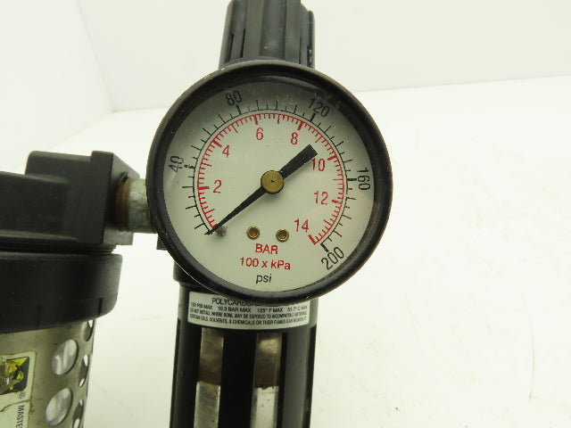 Master Pneumatic Detroit  Filter Regulator Lubricator Combination 1/2" NPT