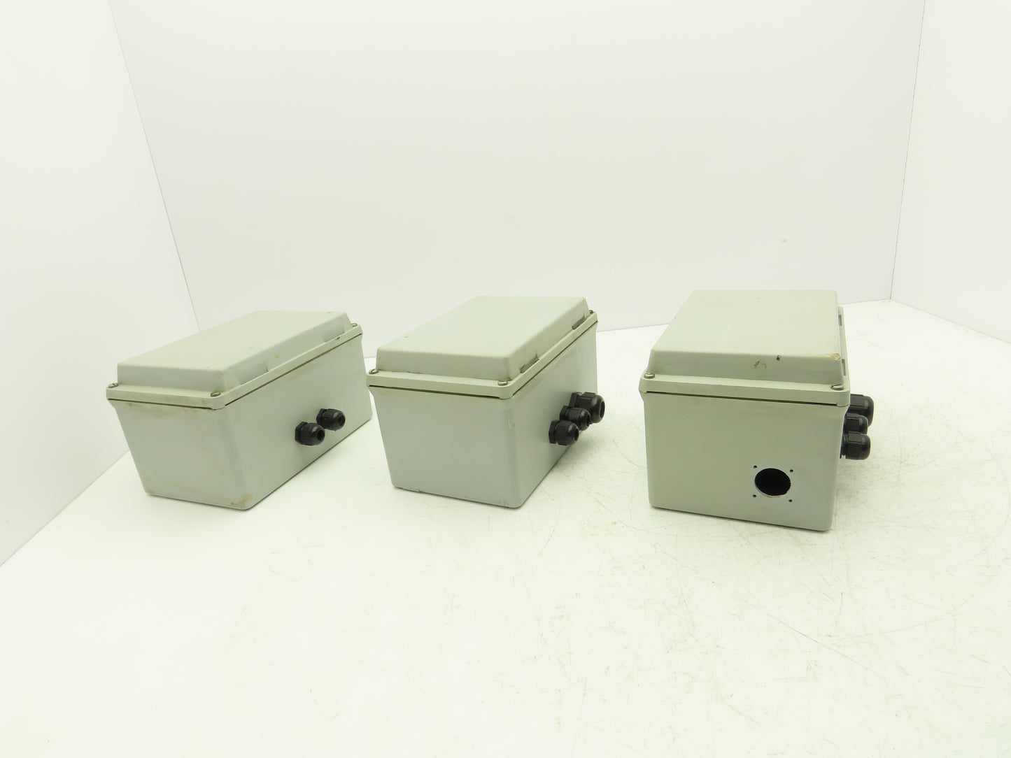 Hoffman A1066JFGR Junction Box 10"x6"x4" With Back panel