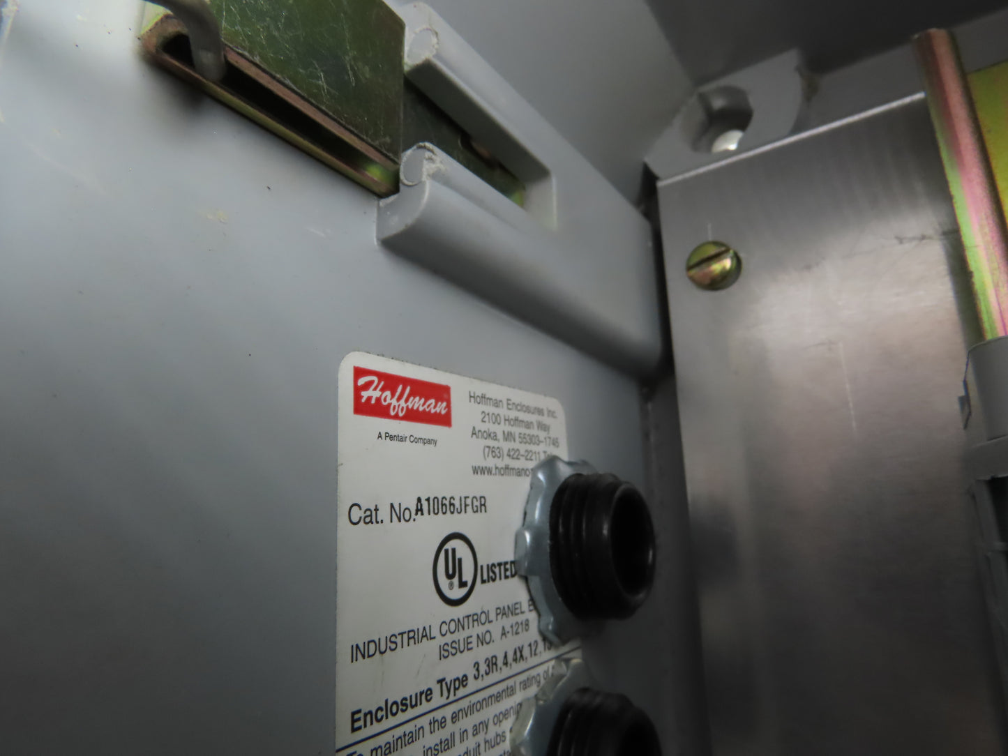 Hoffman A1066JFGR Junction Box 10"x6"x4" With Back panel