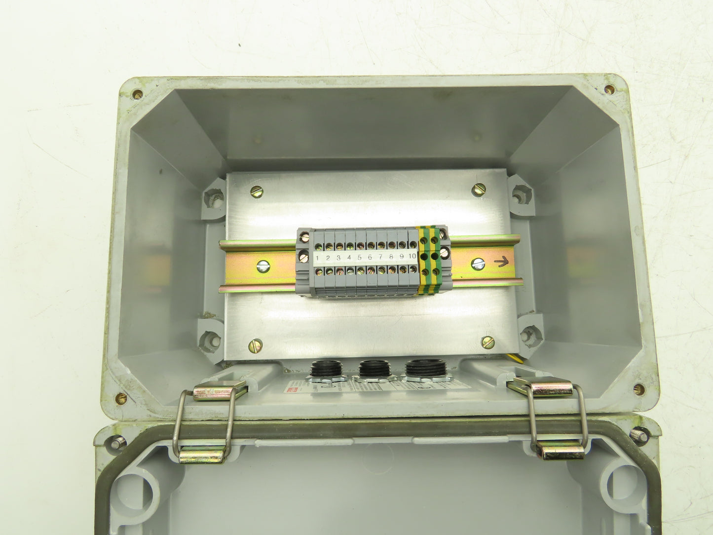 Hoffman A1066JFGR Junction Box 10"x6"x4" With Back panel