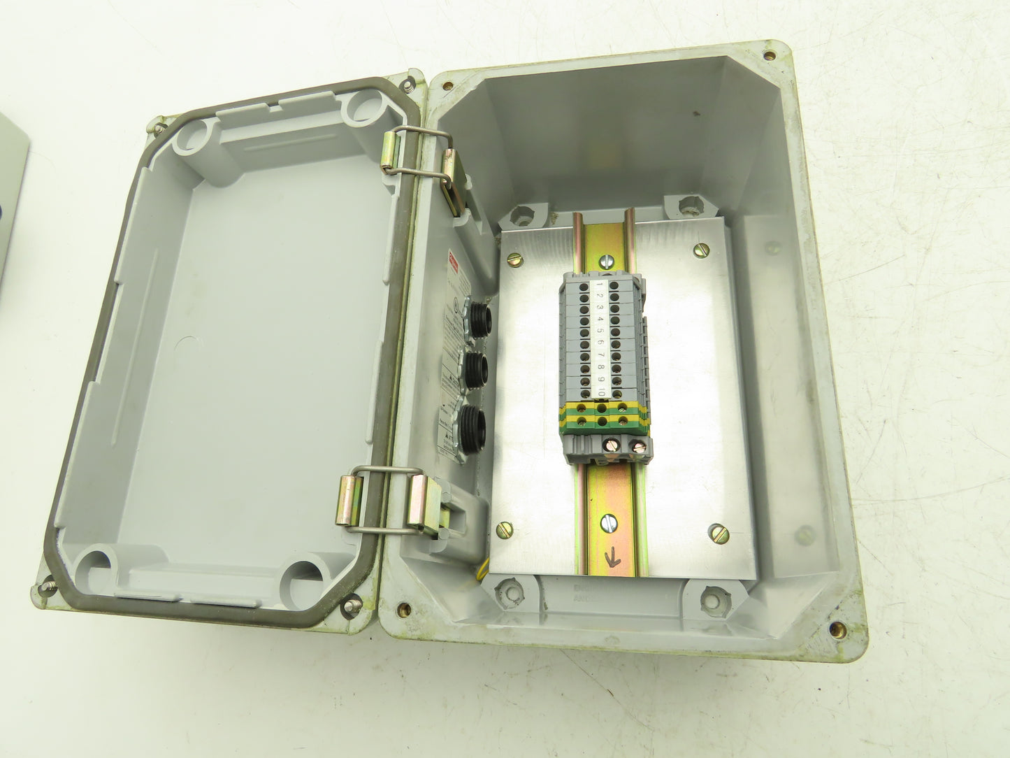 Hoffman A1066JFGR Junction Box 10"x6"x4" With Back panel