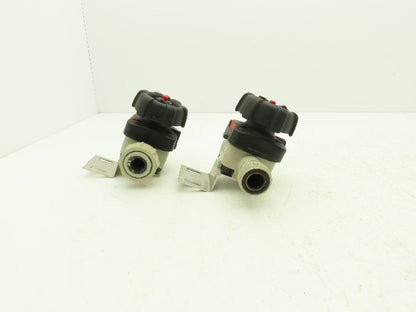 GEMU Diaphragm Valve PVC 3/4" Face Seal 1-5/8"-11 Thread Lot of 2