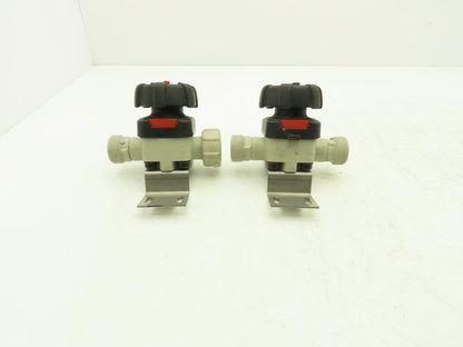 GEMU Diaphragm Valve PVC 3/4" Face Seal 1-5/8"-11 Thread Lot of 2