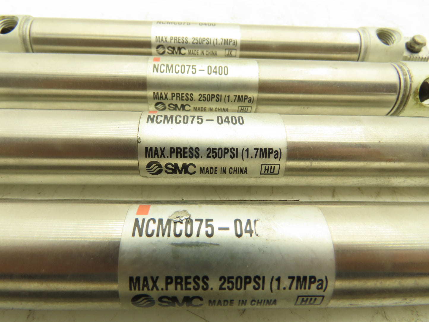 SMC NCMC075-0400 Pneumatic  Air Cylinder 3/4" Bore 4" Stroke  Lot of 5