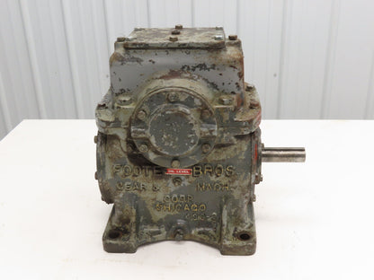 Foote Bros 4S Worm Gearbox 47:1 Ratio Reducer 2Hp 37.5 RPM Right Hand Output