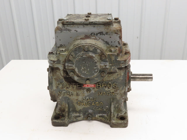 Foote Bros 4S Worm Gearbox 47:1 Ratio Reducer 2Hp 37.5 RPM Right Hand Output