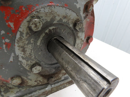 Foote Bros 4S Worm Gearbox 47:1 Ratio Reducer 2Hp 37.5 RPM Right Hand Output