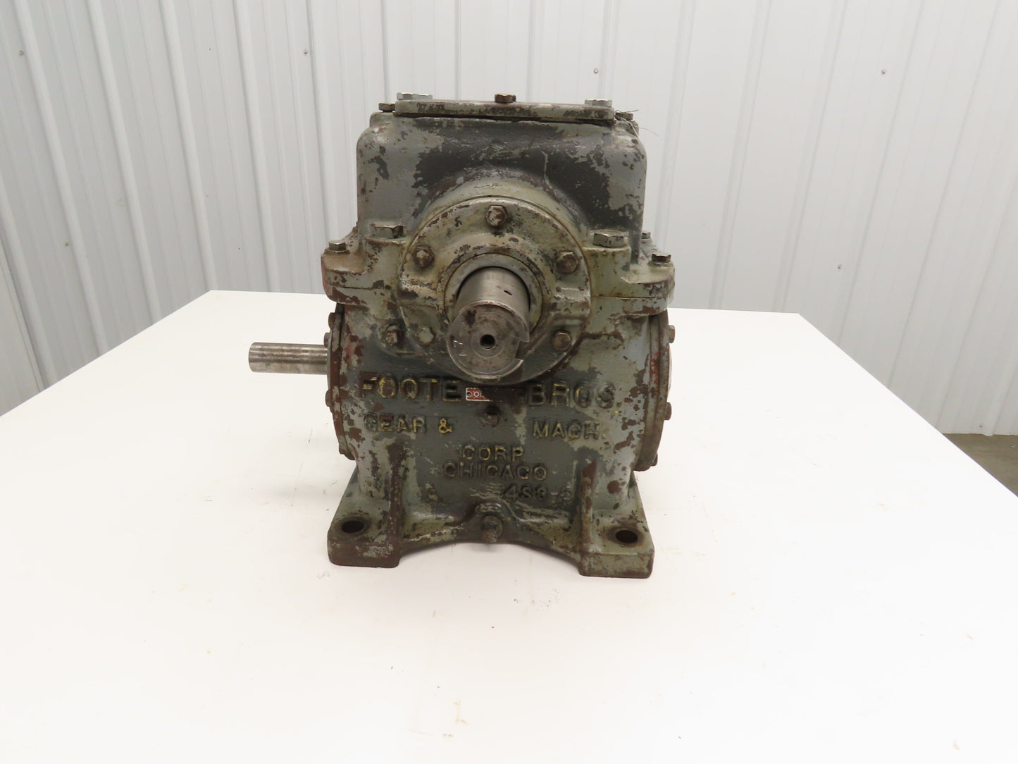 Foote Bros 4S Worm Gearbox 47:1 Ratio Reducer 2Hp 37.5 RPM Right Hand Output