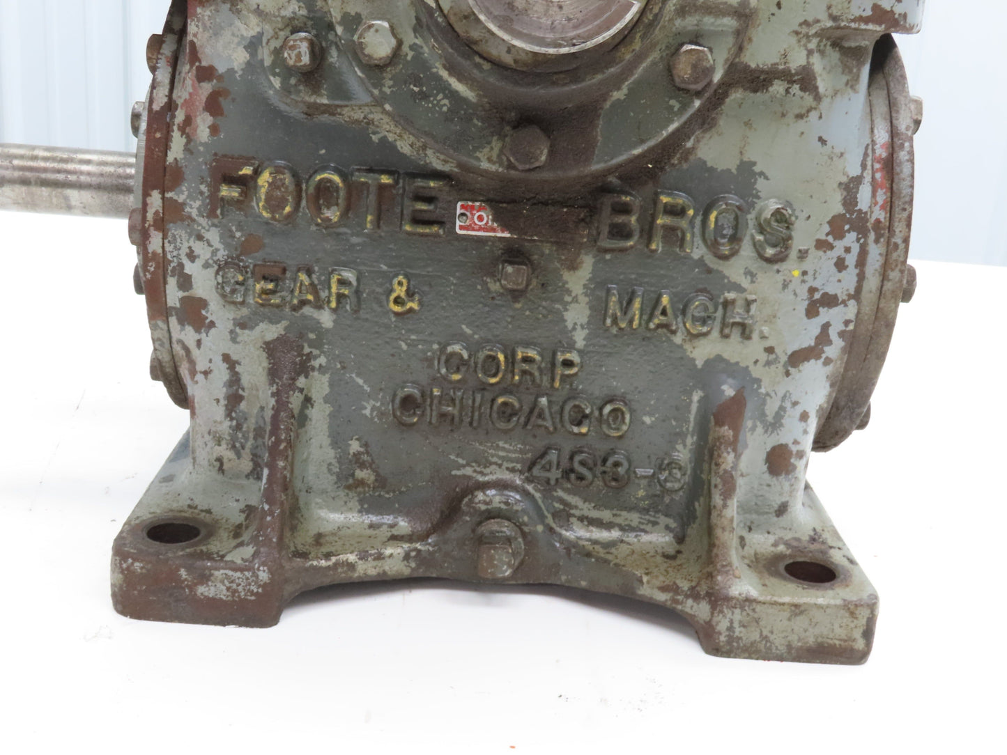 Foote Bros 4S Worm Gearbox 47:1 Ratio Reducer 2Hp 37.5 RPM Right Hand Output