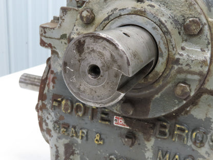 Foote Bros 4S Worm Gearbox 47:1 Ratio Reducer 2Hp 37.5 RPM Right Hand Output
