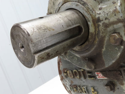 Foote Bros 4S Worm Gearbox 47:1 Ratio Reducer 2Hp 37.5 RPM Right Hand Output