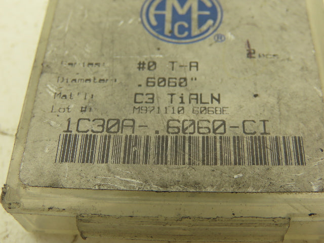 Allied Machine & Eng. 1C30A-.6060-CI Insert #0 T-A C3 TIALN 11/16" CI Lot of 2