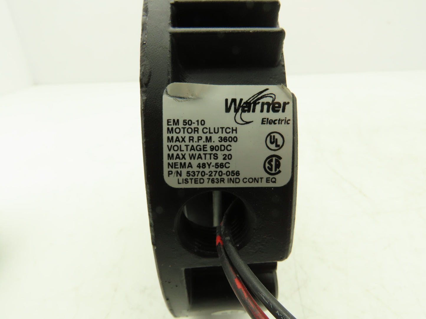 Warner EM50-10 Brake Clutch Fan 3600 RPM 90VDC 20W 48Y-56C