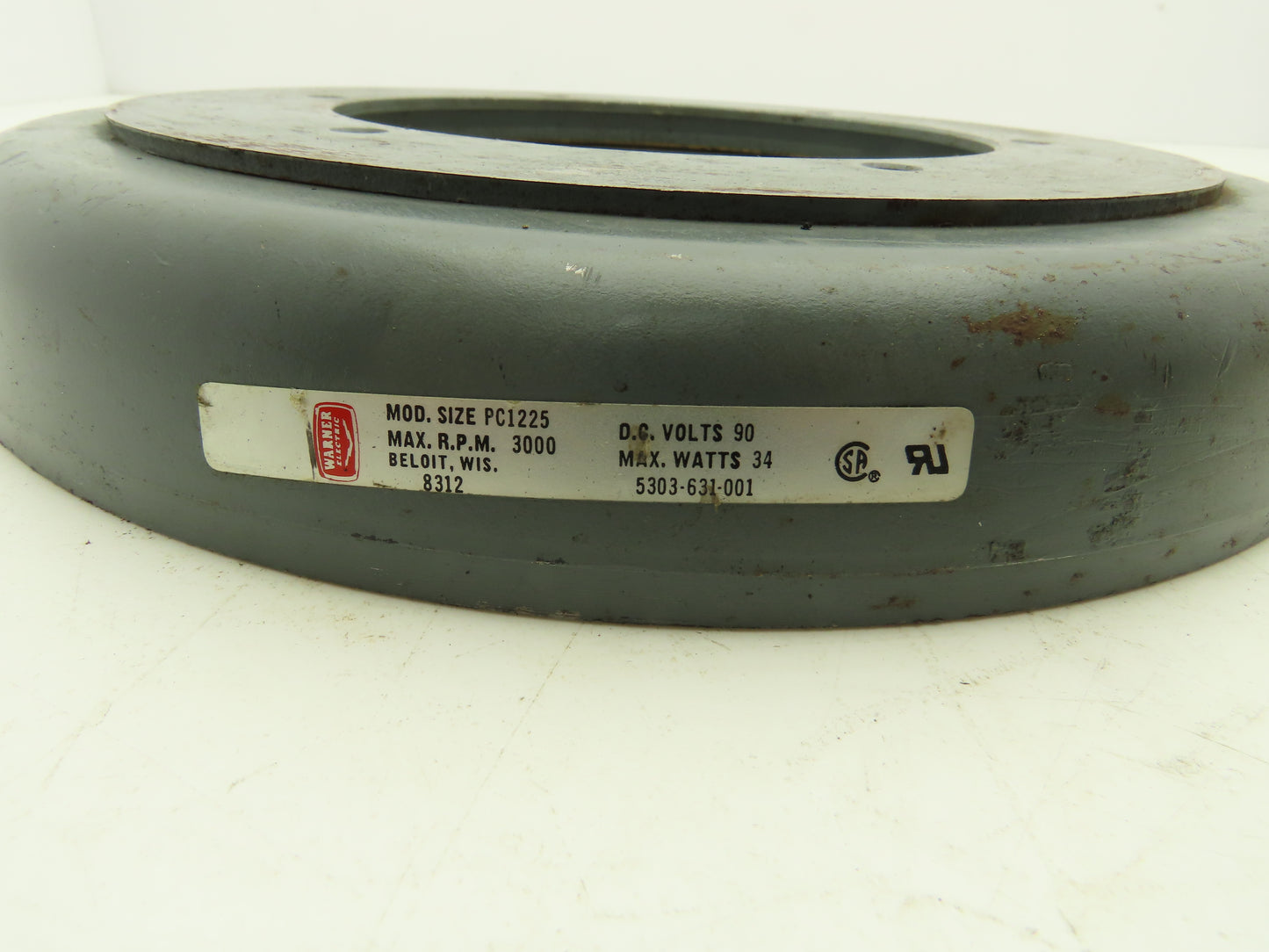 Warner 5303-631-001 PC1225 Heavy Duty Clutch Magnet 3000RPM 90VDC 34W 465lb-ft