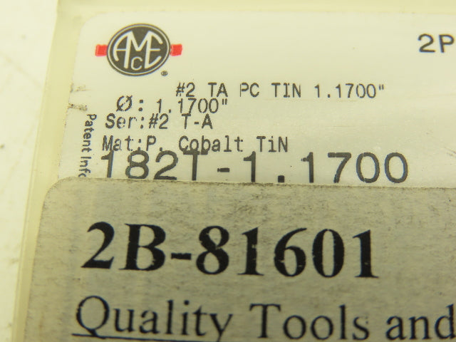 Allied Machine & Eng. 182T-1.1700 Drill Insert #2 TA PC TIN 1.1700" Lot Of 3
