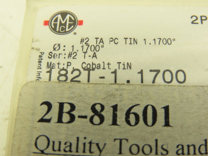 Allied Machine & Eng. 182T-1.1700 Drill Insert #2 TA PC TIN 1.1700" Lot Of 3