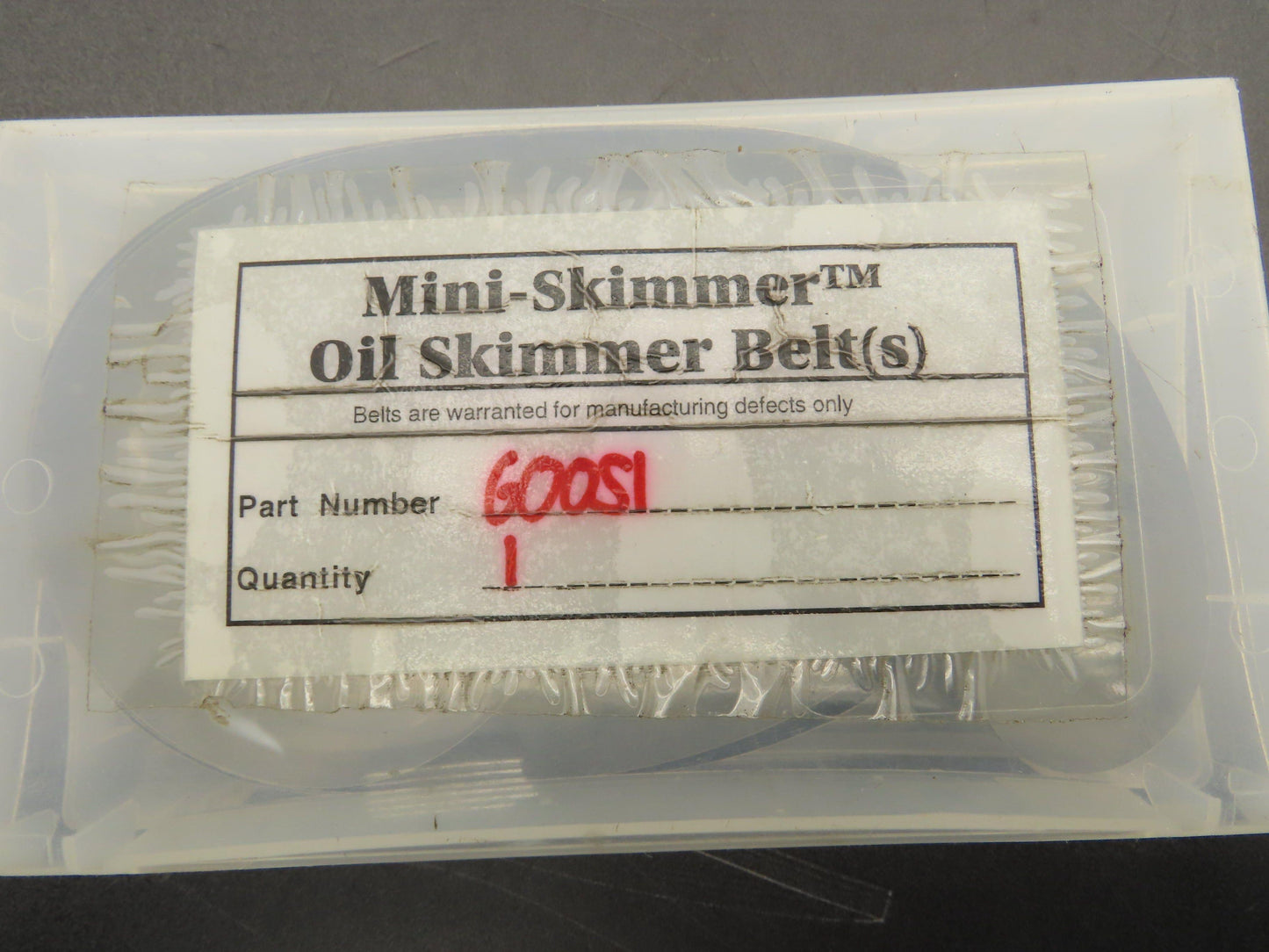 Mini Skimmer 600S1 Oil Skimmer Belt 1"x 24" Stainless Steel