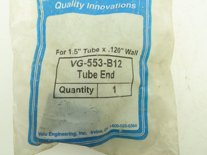 Valu Guide System Plast VG-553-B12 Threaded Tube End 1.5" Sq  Lot of 7