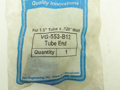 Valu Guide System Plast VG-553-B12 Threaded Tube End 1.5" Sq  Lot of 7