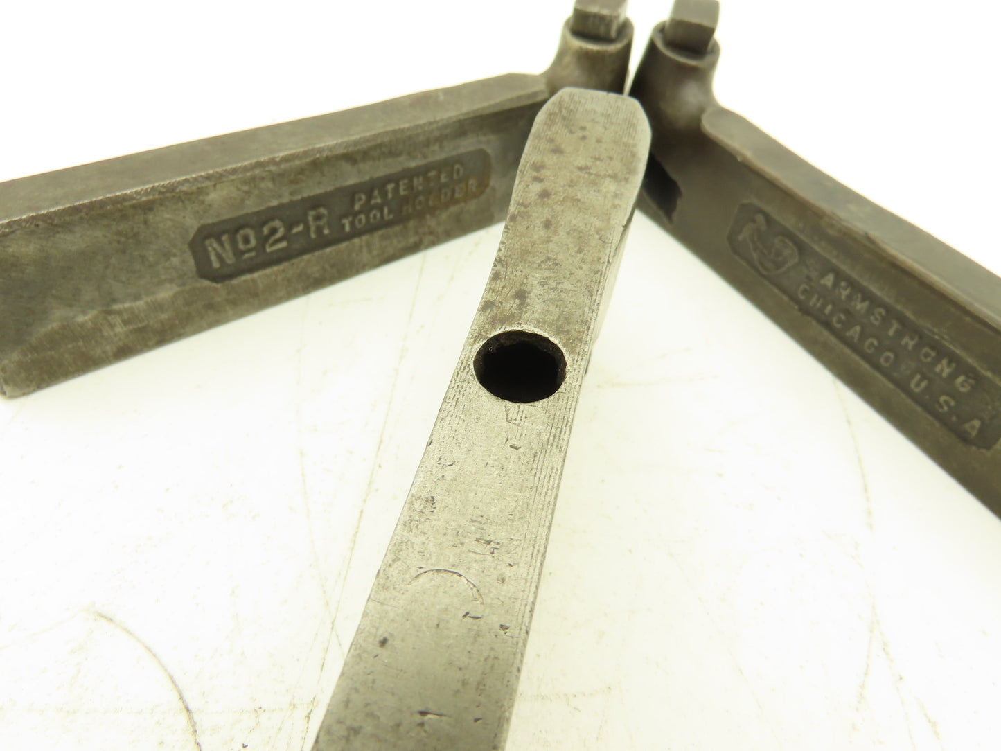 Armstrong NO. 2 Tool Holder Set Right Left And Straight For 3/8" Bits Lot of 3