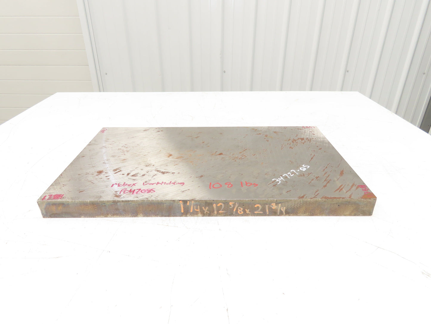 Carbon Steel Flat Ground Stock 1-3/8" x 12-5/8" x 21-3/4"  105Lbs