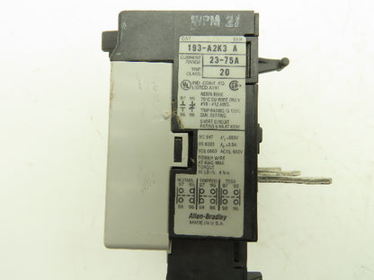 Allen Bradley 193-A2K3 Overload Relay 23-75A Class 20 NEMA B600