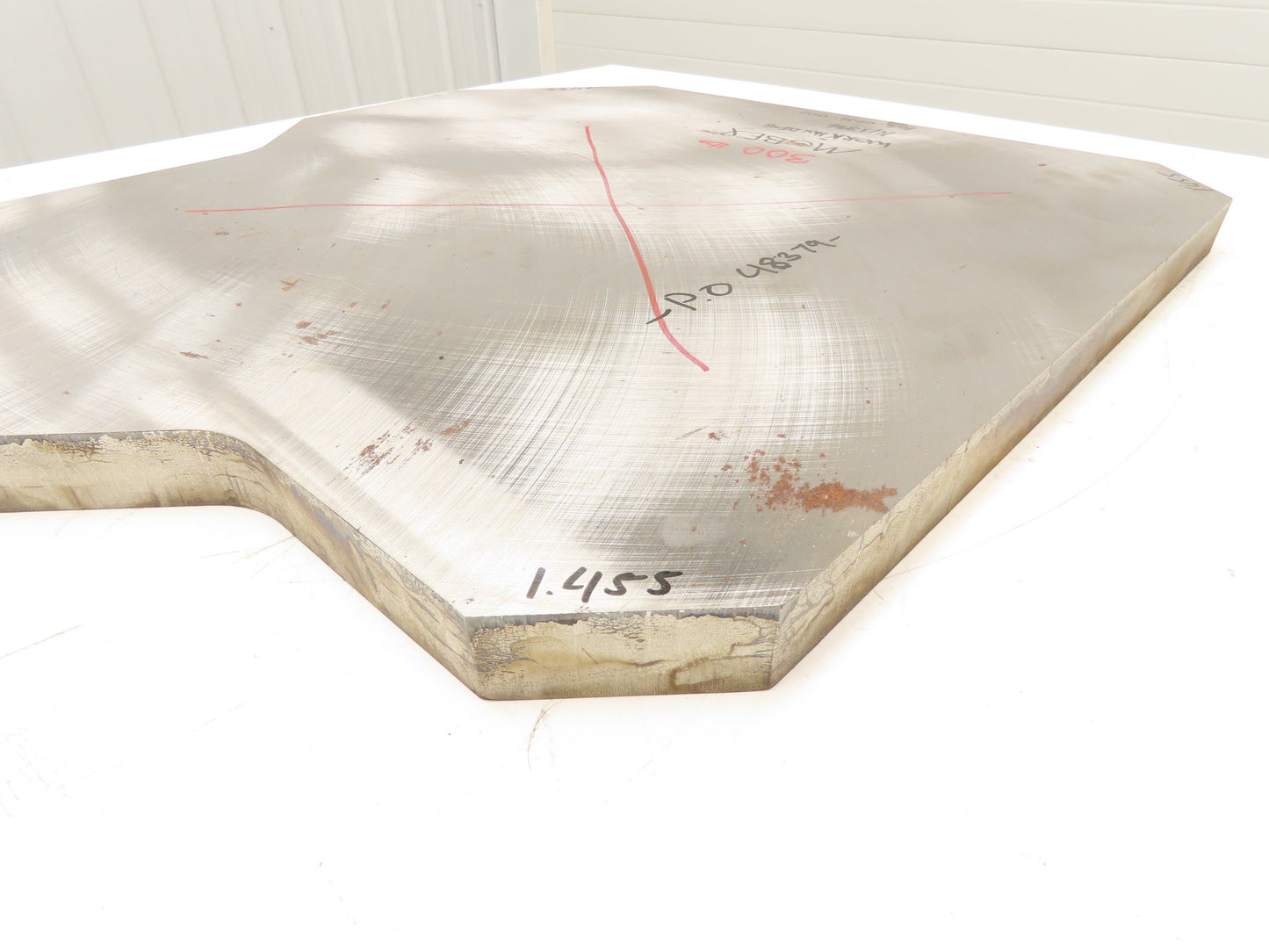 Mild Carbon Steel Flat Ground Stock 1-7/16" x 25"x 25"  300Lbs