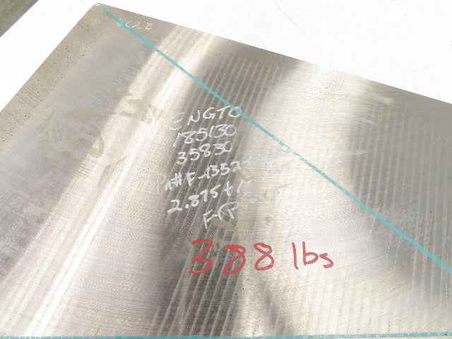 Mild Carbon Steel Flat Ground Stock 2-7/8" x 13-3/4" x 34-1/2"  380Lbs