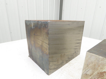 Mild Carbon Steel Flat Stock 7-5/8" x 8-1/4" x 10-1/4"  Mixed Lot of 2 Blocks