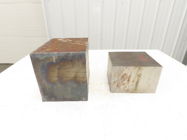 Mild Carbon Steel Flat Stock 7-5/8" x 8-1/4" x 10-1/4"  Mixed Lot of 2 Blocks