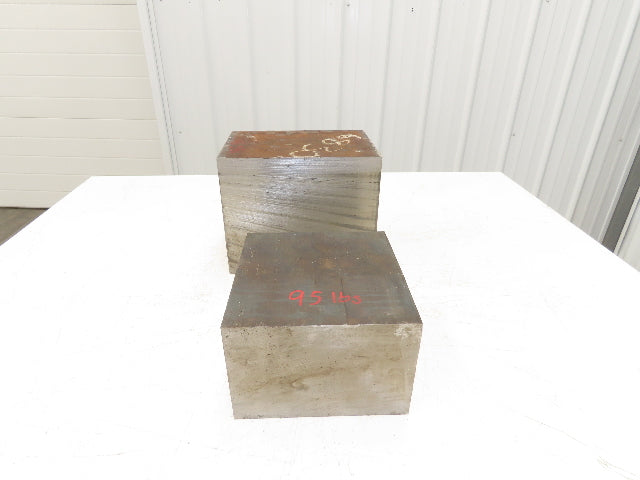 Mild Carbon Steel Flat Stock 7-5/8" x 8-1/4" x 10-1/4"  Mixed Lot of 2 Blocks