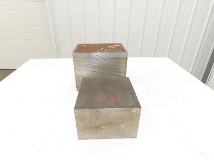 Mild Carbon Steel Flat Stock 7-5/8" x 8-1/4" x 10-1/4"  Mixed Lot of 2 Blocks