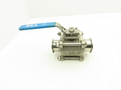 VNE EG90CC-6-2 2" 1000WOG 316 Stainless Sanitary Tri-clamp Ball Valve