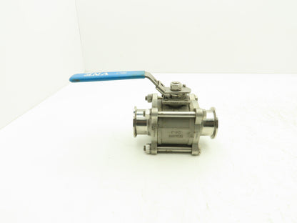 VNE EG90CC-6-2 2" 1000WOG 316 Stainless Sanitary Tri-clamp Ball Valve