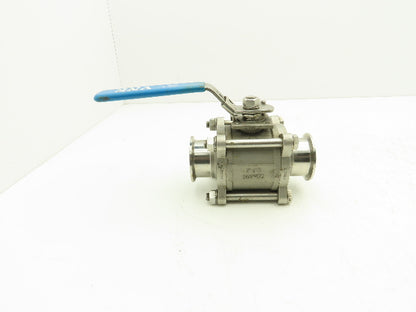 VNE EG90CC-6-2 2" 1000WOG 316 Stainless Sanitary Tri-clamp Ball Valve