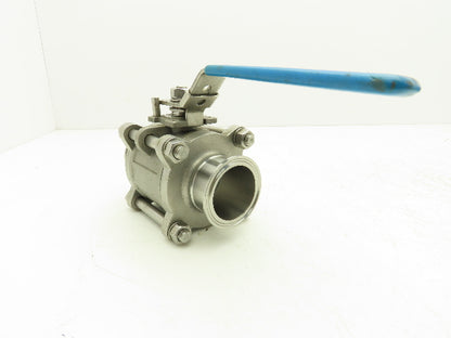 VNE EG90CC-6-2 2" 1000WOG 316 Stainless Sanitary Tri-clamp Ball Valve