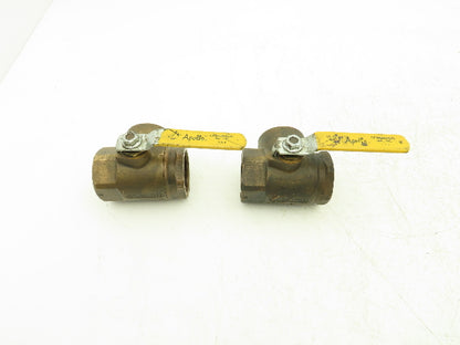 Apollo CII Conbraco 2"NPT Bronze 3-Way Ball Valve Full Port 400WOG Lot of 2