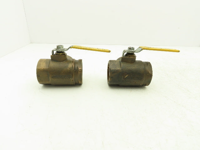 Apollo CII Conbraco 2"NPT Bronze 3-Way Ball Valve Full Port 400WOG Lot of 2