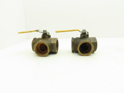 Apollo CII Conbraco 2"NPT Bronze 3-Way Ball Valve Full Port 400WOG Lot of 2