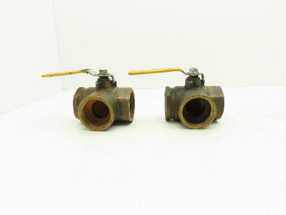 Apollo CII Conbraco 2"NPT Bronze 3-Way Ball Valve Full Port 400WOG Lot of 2