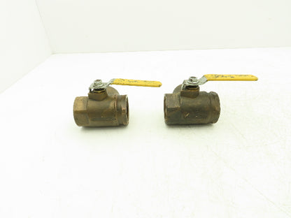 Apollo CII Conbraco 2"NPT Bronze 3-Way Ball Valve Full Port 400WOG Lot of 2