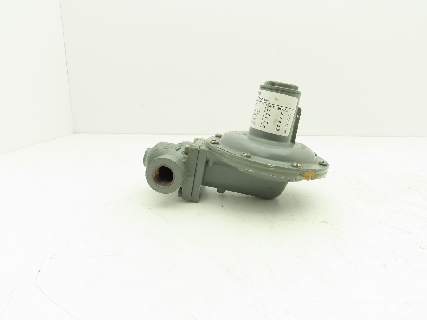Invensys 043 Gas Service Regulator Green 6"-14" W.C. 1/8" Orifice 125psi Max