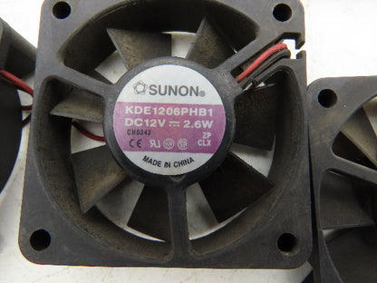 Sunon KDE1206PHB1 Electronic Cooling Fan 60x60x16mm 12VDC 2.6W Lot of 20